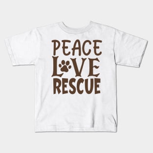 Peace Love Rescue Kids T-Shirt